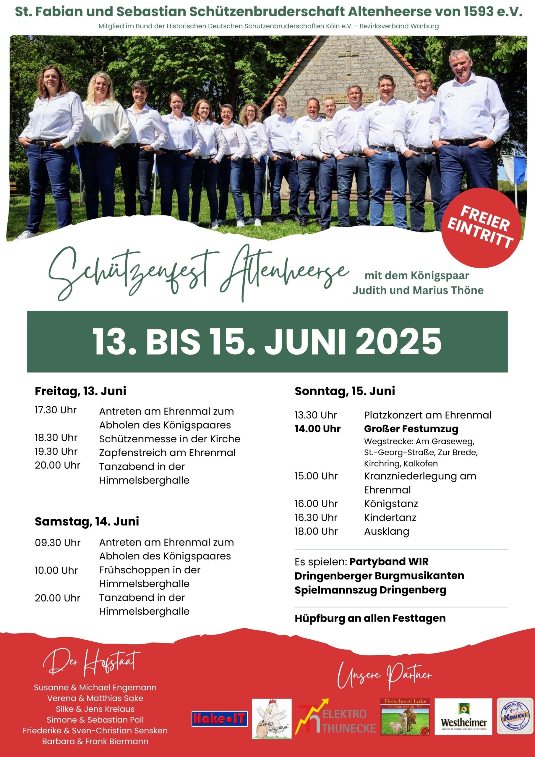 Plakat Schützenfest 2025 Altenheerse